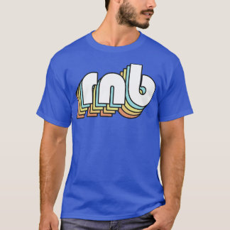 RnB Retro Rainbow Typography Faded Style T-Shirt