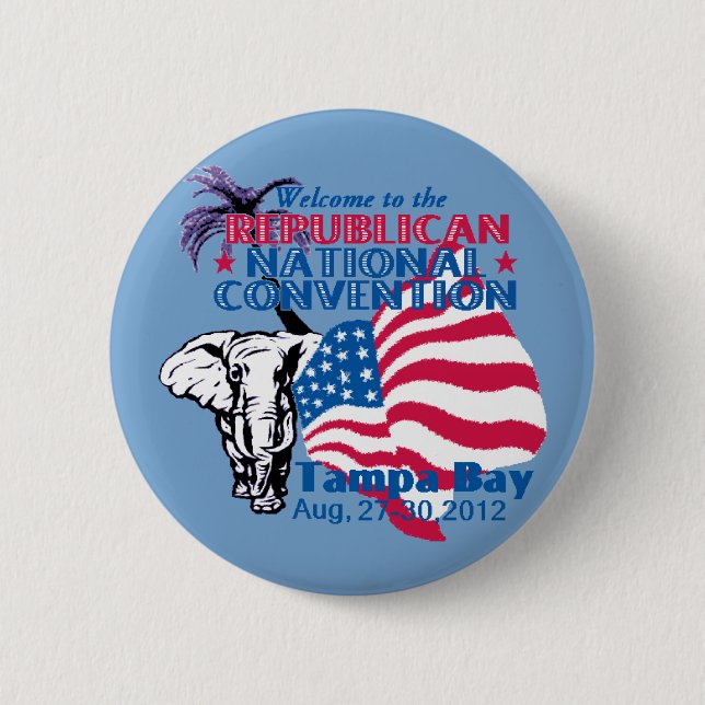 RNC Convention 6 Cm Round Badge (Front)