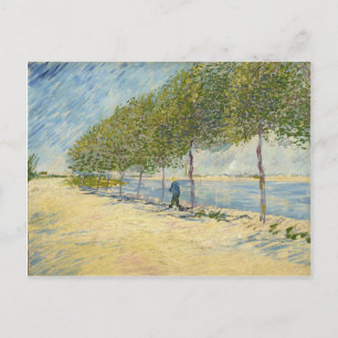 Road along the Seine near Asnieres, Van Gogh Postcard