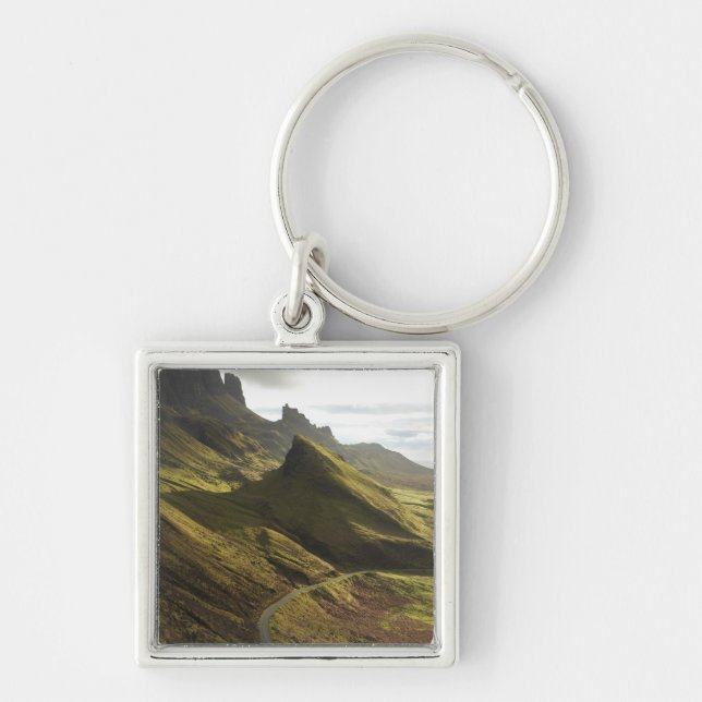 Road ascending The Quiraing, Isle of Skye, Key Ring (Front)