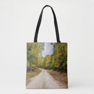 Road At Seasons Change Tote Bag