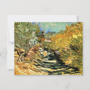Road at St Remy with Figure by Vincent van Gogh