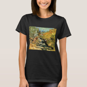 Road at St Remy with Figure by Vincent van Gogh T-Shirt