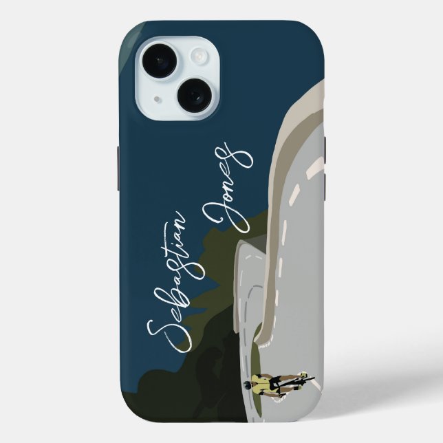Road bike, climb, cycling digital print Case-Mate iPhone case (Back)