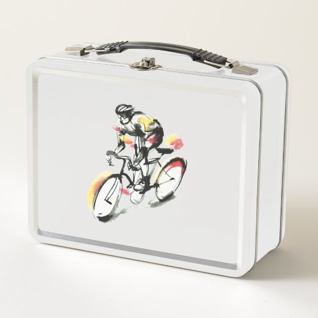 Road bike metal lunch box (Front)