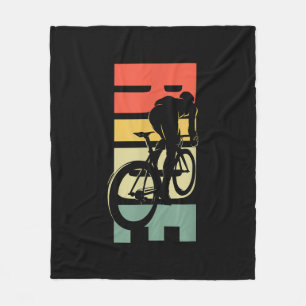 Road Biking Bicycle Cycling Fleece Blanket