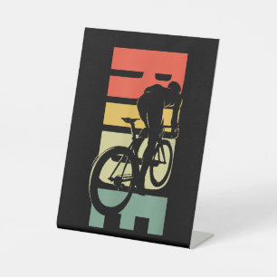 Road Biking Bicycle Cycling Pedestal Sign