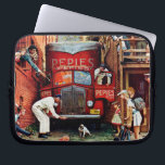 Road Block by Norman Rockwell Laptop Sleeve<br><div class="desc">Road Block by Norman Rockwell | July 9,  1949</div>