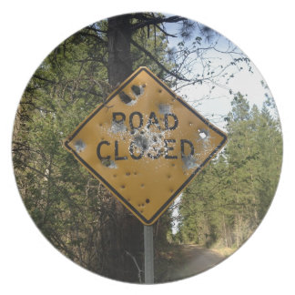 Road Closed Sign Plate