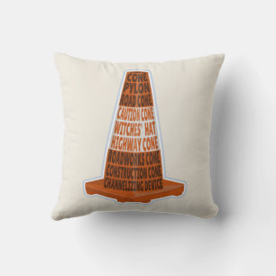 Road Cone Orange Taraffic cone Cushion
