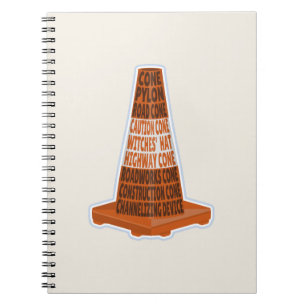 Road Cone Orange Taraffic cone Notebook