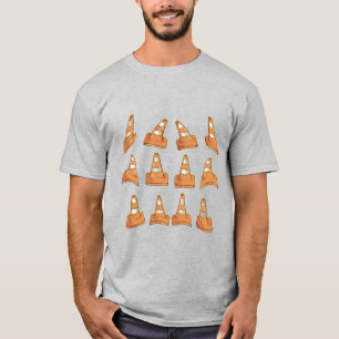 Road Cone Pattern T-Shirt