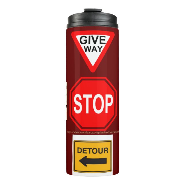 "Road Construction" Thermal Tumbler (Front)
