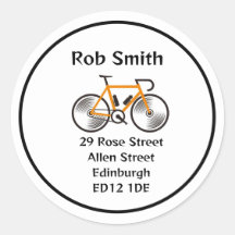 Road cycling, bike, address label