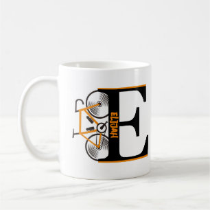 Road cycling letter name  coffee mug