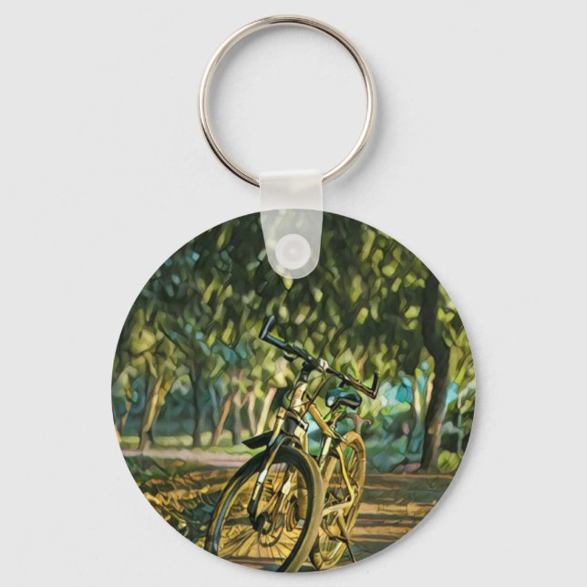 Road cyclist gifts key ring (Front)