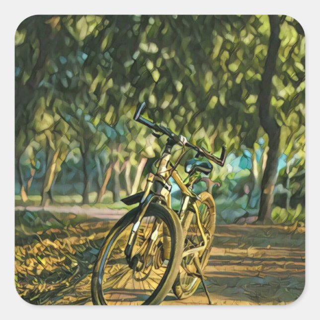 Road cyclist gifts square sticker (Front)