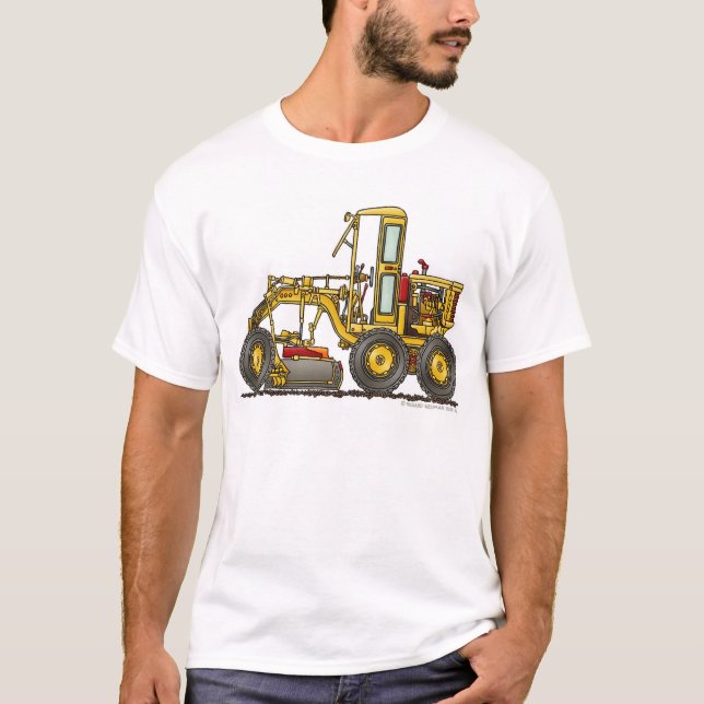 Road Grader Dirt Scraper Construction Apparel T-Shirt (Front)