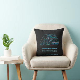 Road Haulage Semi-Truck blue logo Cushion