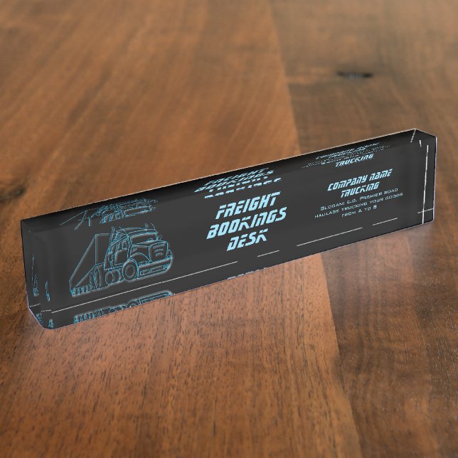 Road Haulage Semi-Truck blue logo Nameplate (Side)