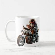 Road Hog Biker Mug | Rebel Motorcycle Hog Design