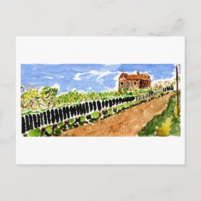 Road home in springtime postcard (Front)
