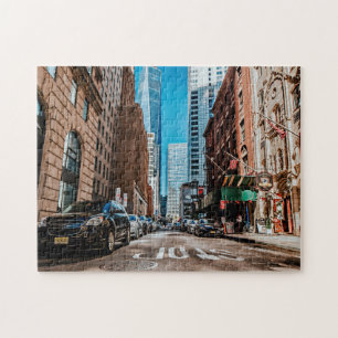 Road in city with cars jigsaw puzzle