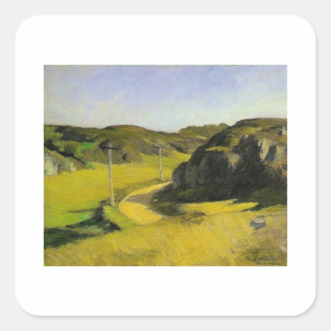 Road in Maine - Edward Hopper Square Sticker (Front)