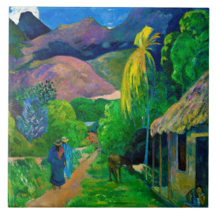 Road in Tahiti, Gauguin Ceramic Tile
