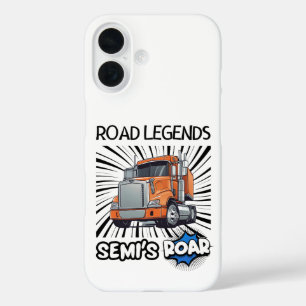 Road Legends: Semi's Roar! iPhone 16 Case