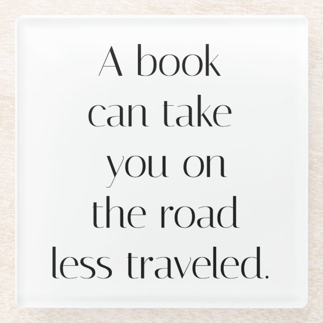 Road Less Travelled Glass Coaster (Front)