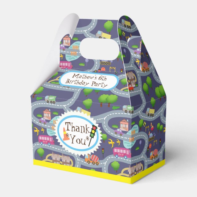 Road Map Blue Favour Box (Front Side)