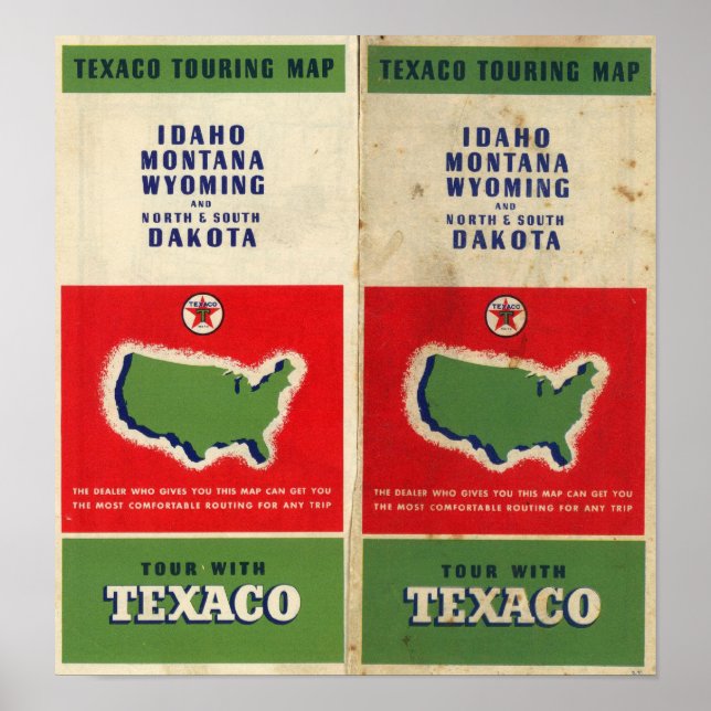 Road map Idaho, Mont, Wyo Poster (Front)