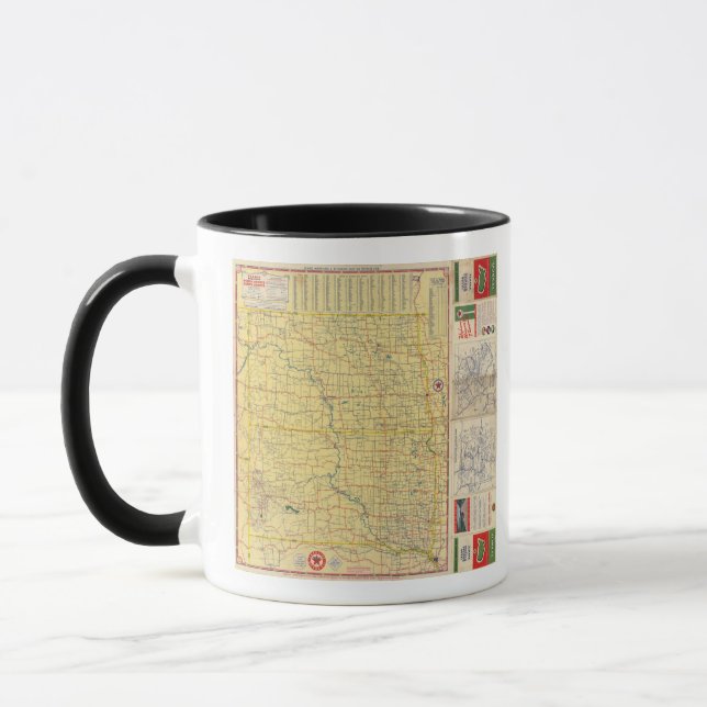 Road map N & S Dakota Mug (Left)