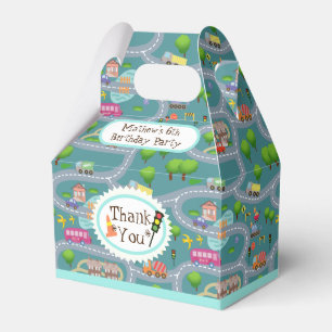 Road Map Teal Blue. Favour Box