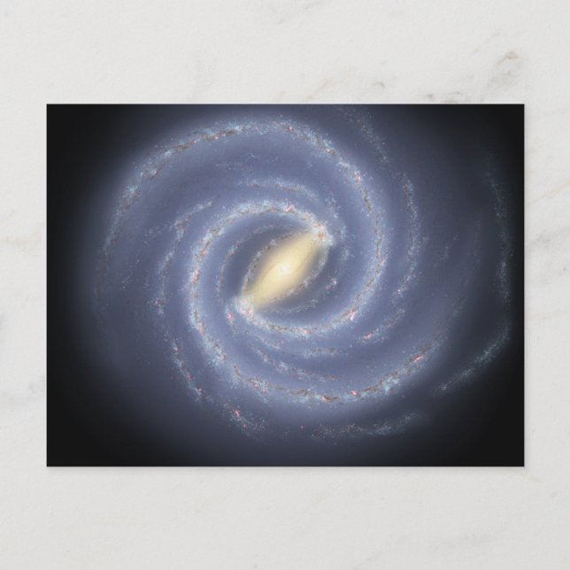 Road map to our Galaxy in the Milky Way Postcard (Front)