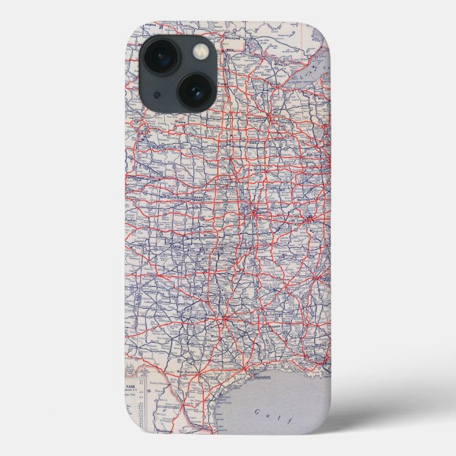 Road map United States Case-Mate iPhone Case (Back)