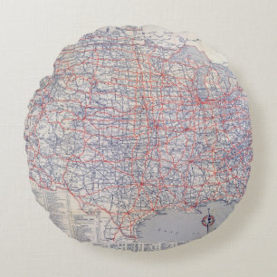 Road map United States Round Cushion