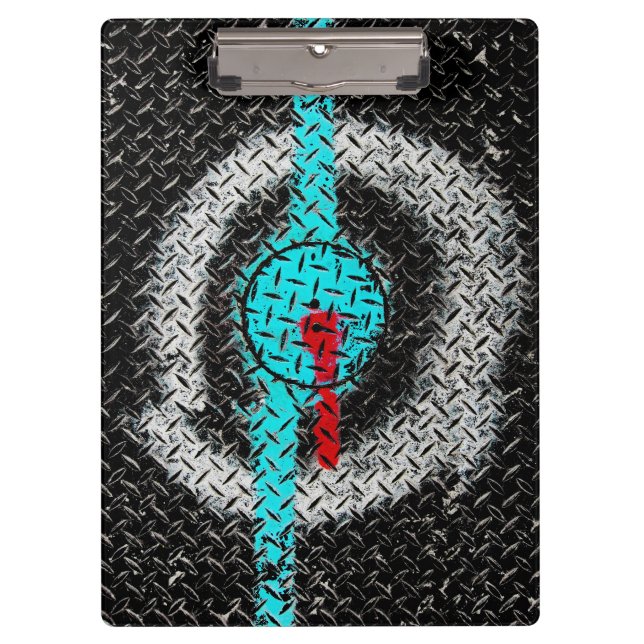 Road Marking Paint- Red Blue White Clipboard (Front)