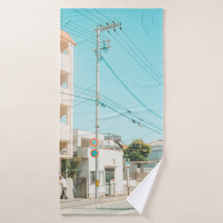 ROAD NEAR HOUSE BATH TOWEL