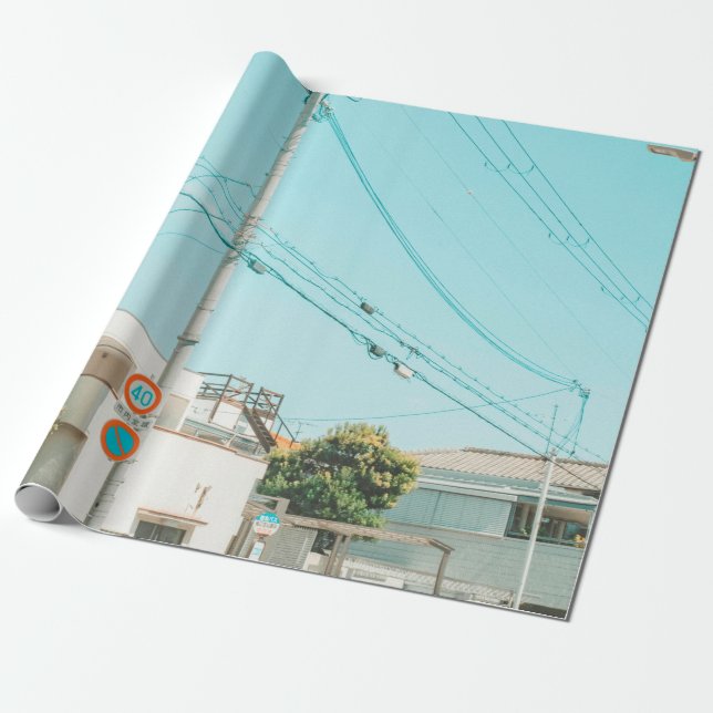 ROAD NEAR HOUSE WRAPPING PAPER (Unrolled)