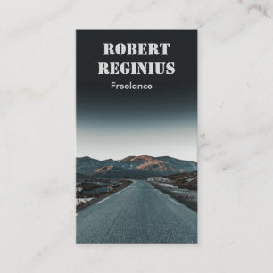 road near mountain business card