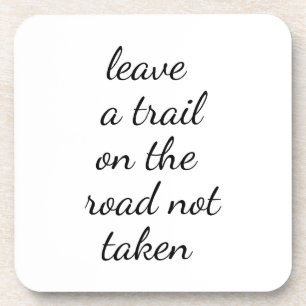 Road Not Taken Hard Plastic Coaster