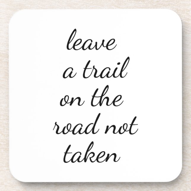 Road Not Taken Hard Plastic Coaster (Front)