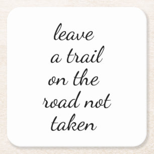 Road Not Taken Paper Coaster