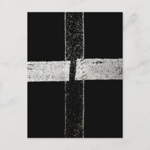 Road Painted Cross Lines Postcard