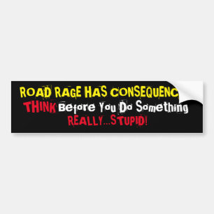 ROAD RAGE Bumper Sticker, Control Freaks driving Bumper Sticker