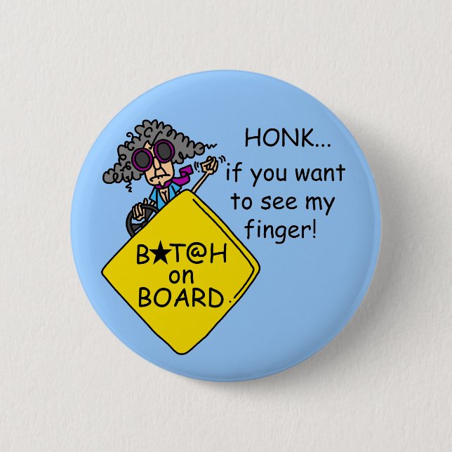 Road Rage Humour 6 Cm Round Badge (Front)