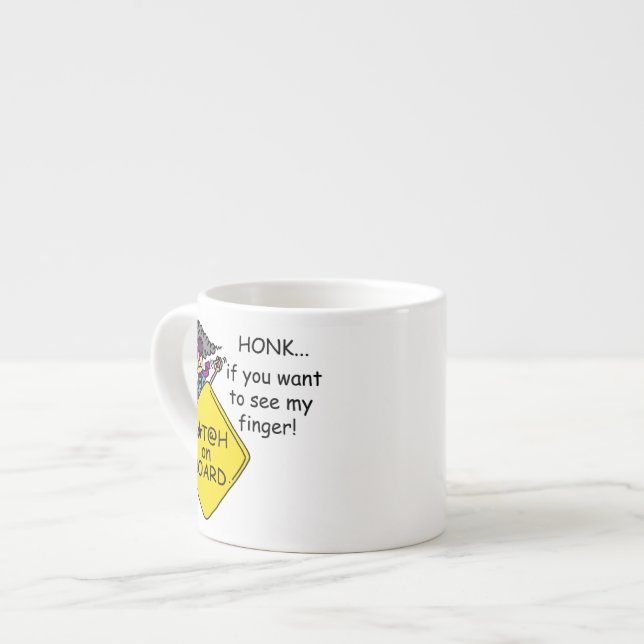 Road Rage Humour Espresso Cup (Front Left)