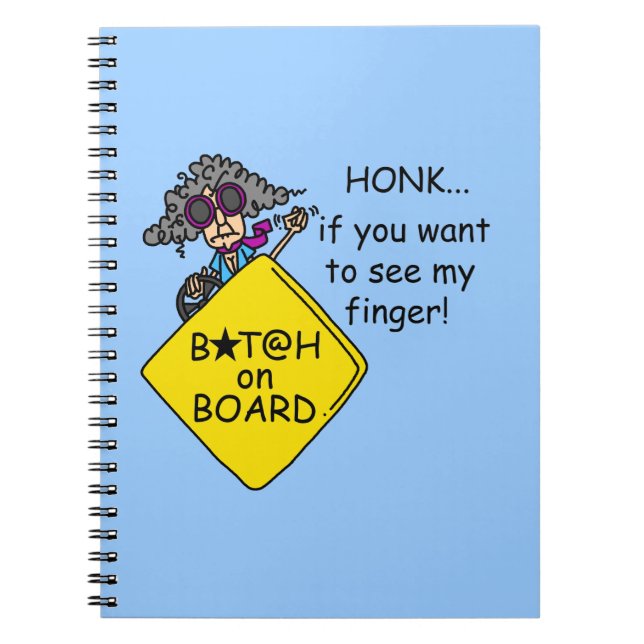 Road Rage Humour Notebook (Front)